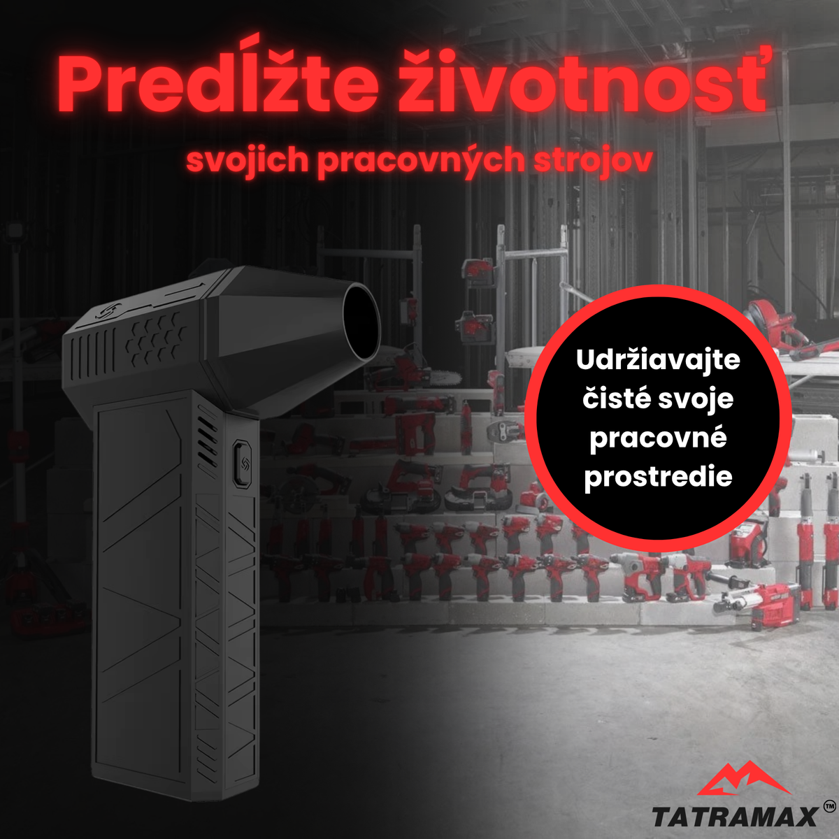 TatraMax™ – Kompaktný profesionálny vzduchový metlička